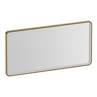 Brauer Sapphire Spiegel - Rechthoekig met Afgeronde Hoeken - 100 cm - met Goud Frame - met Directe LED-Verlichting - Dimbaar en met Kleurfunctie - met Afstandsbediening - thumbnail