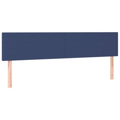 Hoofdborden 2 st 80x5x78/88 cm stof blauw