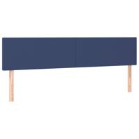 Hoofdborden 2 st 80x5x78/88 cm stof blauw - thumbnail