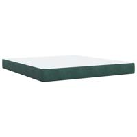 Boxspring met matras fluweel donkergroen 180x200 cm - thumbnail
