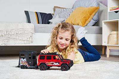 Dickie Toys Mercedes-Benz AMG 500 Jeep met Paardentrailer + Batterij Dickie Toys Mercedes-Benz AMG 500 Jeep met Paardentrailer + Batterij