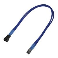 Nanoxia 3-pin koeler verlengkabel 30 cm (blauw) - thumbnail