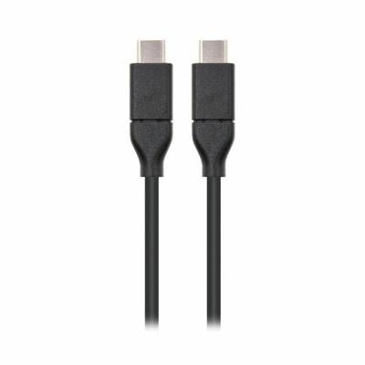 NanoCable 10.01.4101 - Kabel 3A USB-C a USB-C, USB 3.1, uso principal moviles, tables, Velocidad Transencia hasta 10Gbps., hasta 3 Amperios de carga, Gen2, macho-macho, Tipo C/M-C/M, negro, 1 mts