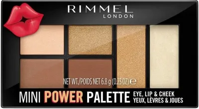 Rimmel Mini Power Palette Eye, Lip & Cheek Make-up Palette - 002 Sassy Rimmel Mini Power Palette Eye, Lip & Cheek Make-up Palette - 002 Sassy