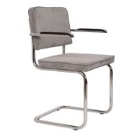 Zuiver Ridge Rib armstoel Cool Grey - thumbnail
