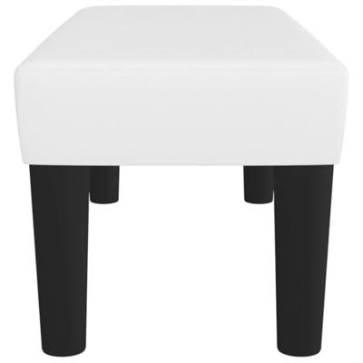 Bankje 70x30x30 cm kunstleer wit