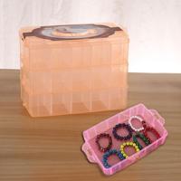 Grote opslagcapaciteit vak drie laag grote 36 slots" Plastic Craft accessoires baarden sieraden opslag Box Container huis Organizer(Orange)" - thumbnail