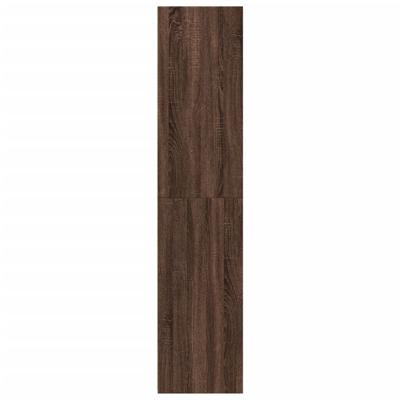 Hoge kast 40x41x185 cm bewerkt hout bruin eikenkleurig