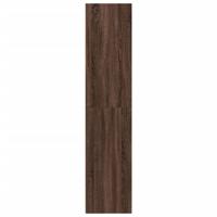 Hoge kast 40x41x185 cm bewerkt hout bruin eikenkleurig - thumbnail