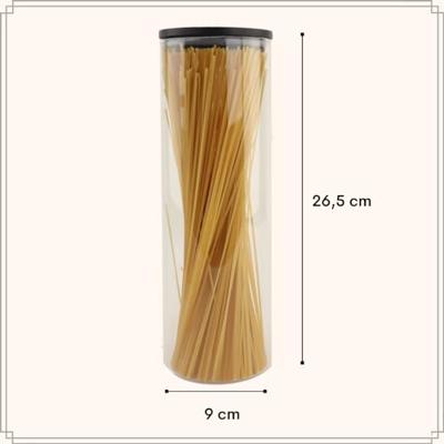 OTIX Voorraadpot Glas met Deksel 1320ml Zwart Hout Spaghetti Bewaar... OTIX Voorraadpot Glas met Deksel 1320ml Zwart Hout Spaghetti Bewaar...