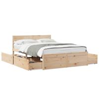 Bedframe zonder matras massief grenenhout 140x190 cm - thumbnail
