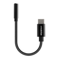 Mobilize Strong Nylon Audio Adapter USB-C to 3.5mm 15cm Black - thumbnail