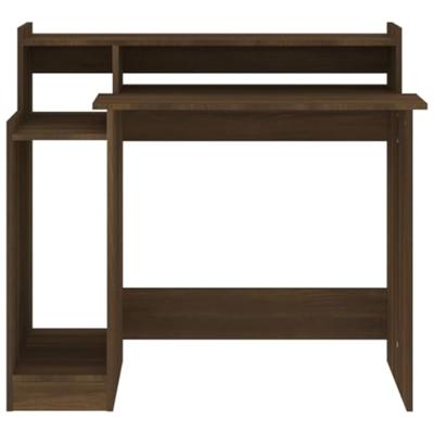 Bureau met LED-verlichting 97x45x90 cm hout bruin eikenkleur