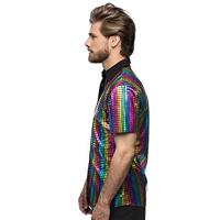 Disco Shirt Diamant Regenboog - thumbnail