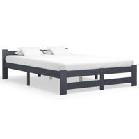 Bedframe massief grenenhout donkergrijs 160x200 cm - thumbnail