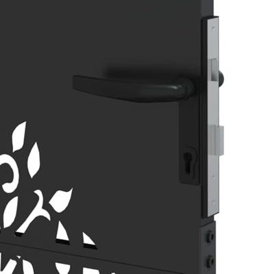 Tuinpoort met slot Zwart 105 x 125 cm Poedergecoat staal