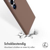 Accezz Liquid Silicone Backcover met MagSafe voor Samsung Galaxy S24 Ultra Telefoonhoesje Bruin - thumbnail