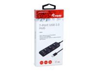 Equip 128957 USB 2.0-hub 7 poorten Zwart - thumbnail