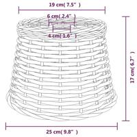 VidaXL Plafondlampenkap ø25x17 cm wicker wit - thumbnail