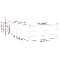 Boxspringbed met matras Zwart 160 x 210 cm Stof - thumbnail