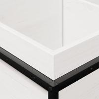 VidaXL Plantenbak 80x40x50 cm massief grenenhout wit - thumbnail