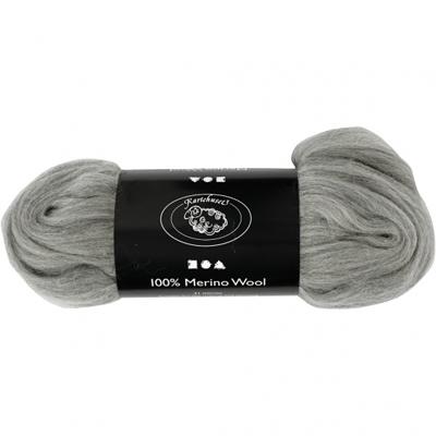Creativ Company Merino wol, dikte 21 my, grijs, 100 gr/ 1 doos