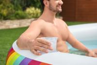 Bestway Kinderzwembad 2 Ringen Regenboog 206x206x51 cm +6 Jaar Tuin 54443 - thumbnail