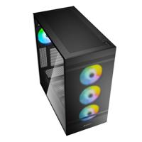 Sharkoon Rebel C50 Black RGB midi tower behuizing - thumbnail