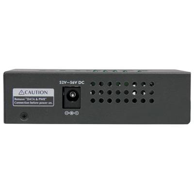StarTech.com 4-poorts Gigabit Midspan - PoE+ Injector - 802.3at en 802.3af - Wandmonteerbare Power over Ethernet Midspan (POEINJ4G) Zwart