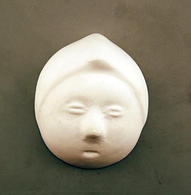 Powertex • gips gezicht rond