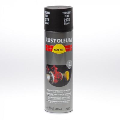 Rust-Oleum deklaag - Hard Hat - matzwart - 0.5l - spuitbus