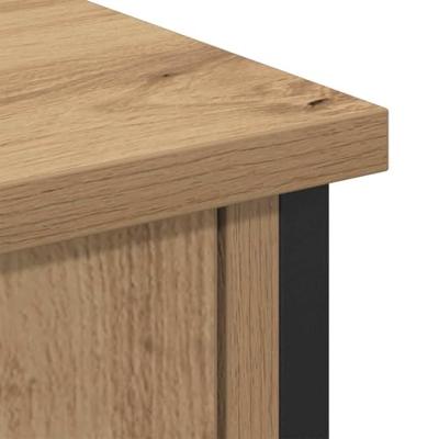 TV-kast artisanaal eikenkleurig 101 x 35 x 65 cm Bewerkt hout