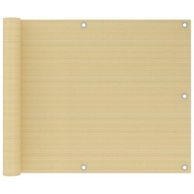 VidaXL Balkonscherm 75x600 cm hdpe beige
