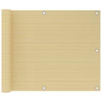 VidaXL Balkonscherm 75x600 cm hdpe beige - thumbnail