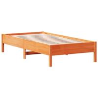 Bedframe massief grenenhout wasbruin 75x190 cm - thumbnail