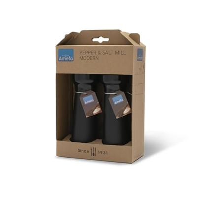 Amefa Houten Peper-Zout Molen Set 15 cm 2 Stuks Zwart