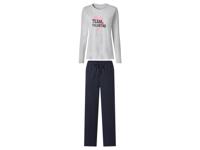 esmara Dames pyjama (Lichtgrijs/navy, L (44/46)) - thumbnail