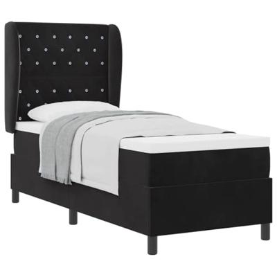 Boxspring bed met matras Zwart 80 x 200 cm Fluweel