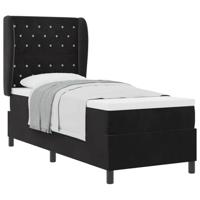 Boxspring bed met matras Zwart 80 x 200 cm Fluweel - thumbnail