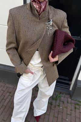 RÓHE blazer 418-11-046 herringbone