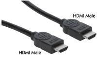 Manhattan 323222-CG HDMI-kabel HDMI Aansluitkabel HDMI-A-stekker, HDMI-A-stekker 3.00 m Zwart 4K UHD, Audio Return Channel (ARC) - thumbnail