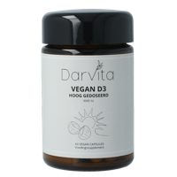 D3 3000 IU MCT-poeder (kokos) 60 Vegetarische capsules - thumbnail