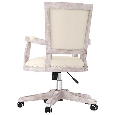 Kantoorstoel draaibaar stof beige