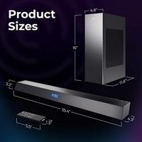 Philips B8405/10 SoundBar met Draadloze Subwoofer (2.1-Kanaals, Bluetooth, 240 W, Dolby Atmos, HDMI eARC, Compatibel met DTS Play-Fi, Spraakassistenten, Laag Design) - 2020/2021 Model - thumbnail