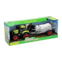 Johntoy Tractor met aanhanger - tonnen - thumbnail