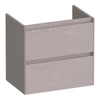 Brauer Inspire - Onderkast Ondiep - 60 cm - met 2 Softclose Lades Greeploos en 1 Sifon Uitsparing - Timber Greige - thumbnail