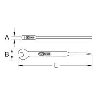 KS Tools 9638087 963.8087 Montage-steeksleutel Sleutelbreedte (metrisch) 22 mm - thumbnail