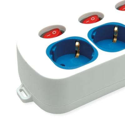 ROLINE 3-voudige stekkerdoos met schakelaar, USB oplader A+C, 1,5 m