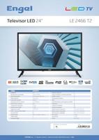 Engel LE2466T2 Led-tv, 61 cm (24 inch), HD, dual-tuner, DVB-T, satelliet, PVR, Dolby, hotelmodus - thumbnail