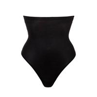 Magic corrigerende string hoog - Hi Waist Thong - Hoge correctie shapewear string - Huidskleur - zwart - thumbnail